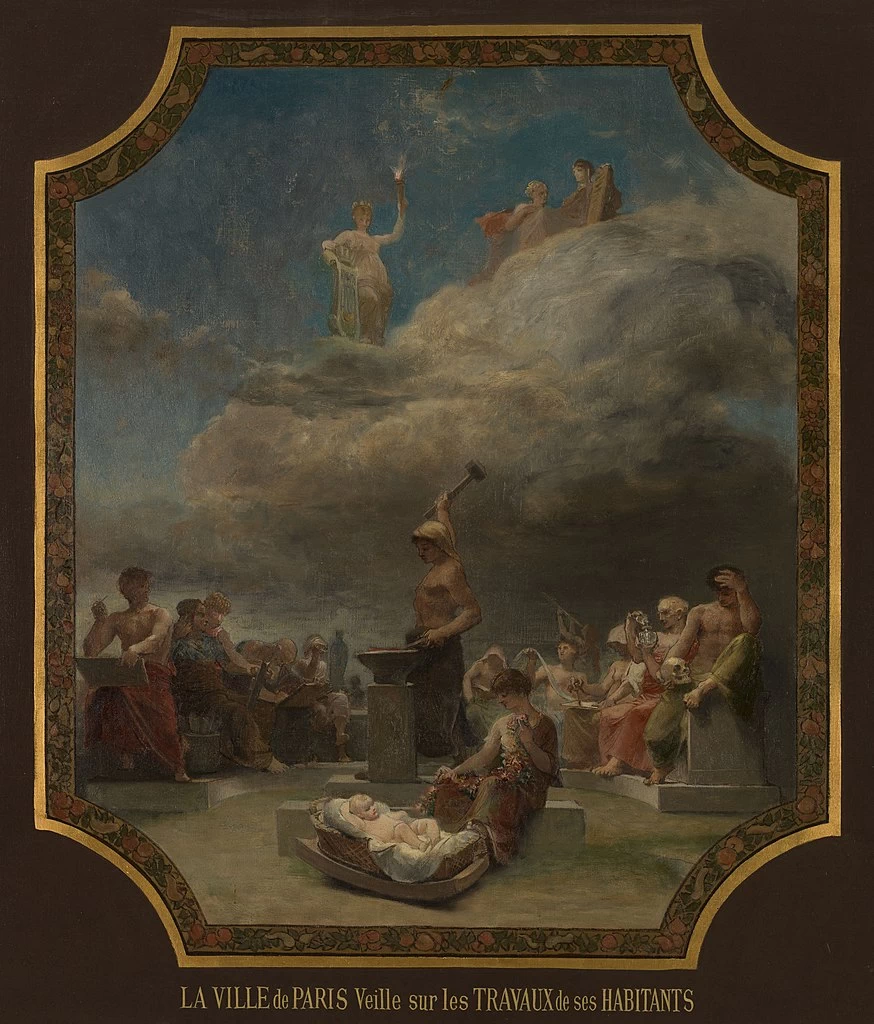 Bozzetto per il municpio di Parigi. Evocazioni matrimoniali - Musée des Beaux, Arts de la ville de Paris, dettaglio